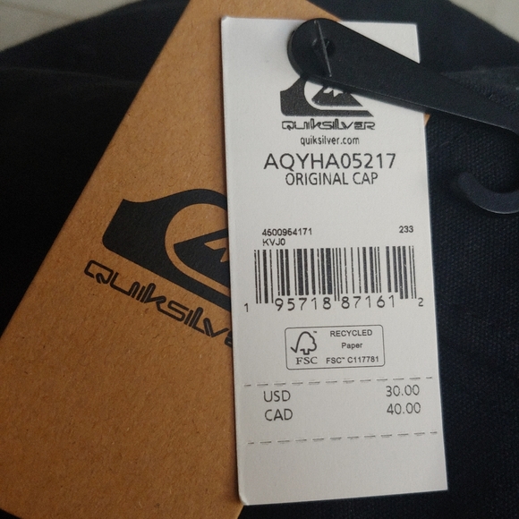 Quiksilver NEW Original Strapback Cap Hat - Picture 9 of 9